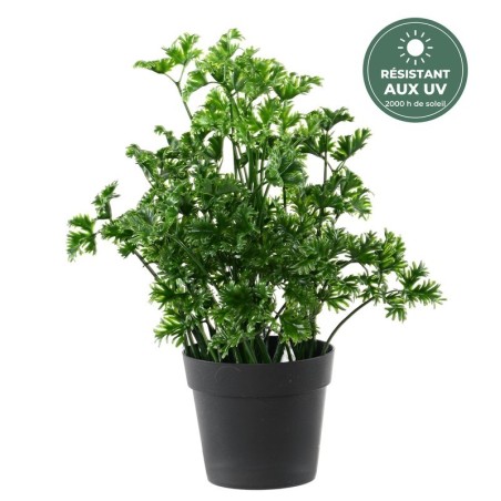 Persil artificiel vert 25 cm en pot, grossiste en plantes artificielles résistantes aux UV