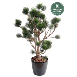 Pin de garrigue artificiel vert 90 cm en pot, grossiste en plantes artificielles d'extérieur