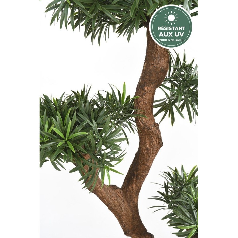 Arbre nuage artificiel podocarpus vert 135 cm, grossiste en plantes artificielles d'extérieur