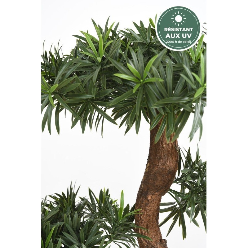 Podocarpus nuage artificiel 135 cm, 3 nuages, vente en gros pour professionnels
