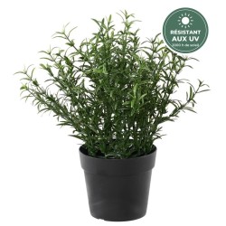 Romarin artificiel vert 24 cm en pot résistant aux UV, grossiste en plantes artificielles