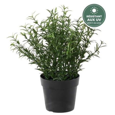 Romarin artificiel vert 24 cm en pot résistant aux UV, grossiste en plantes artificielles