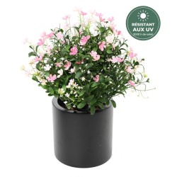 Saponaire artificielle rose 45 cm en pot, vente en gros pour fleuristes