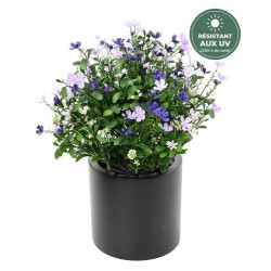 Saponaire violette 45 cm traitée UV, grossiste en potées fleuries artificielles