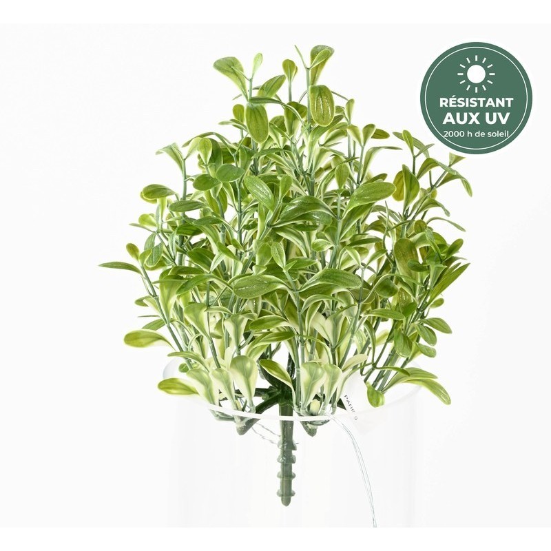 Sauge artificielle blanc et vert 28 cm sur piquet, vente en gros pour fleuristes