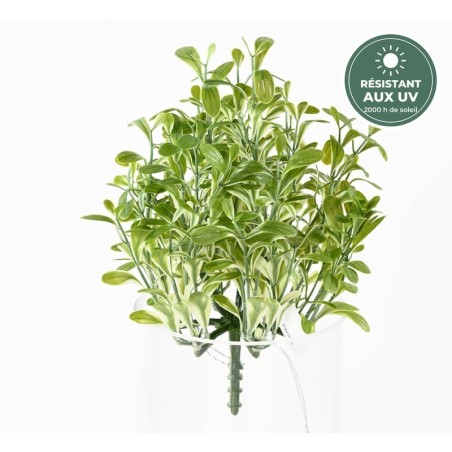 Sauge artificielle blanc et vert 28 cm sur piquet, vente en gros pour fleuristes