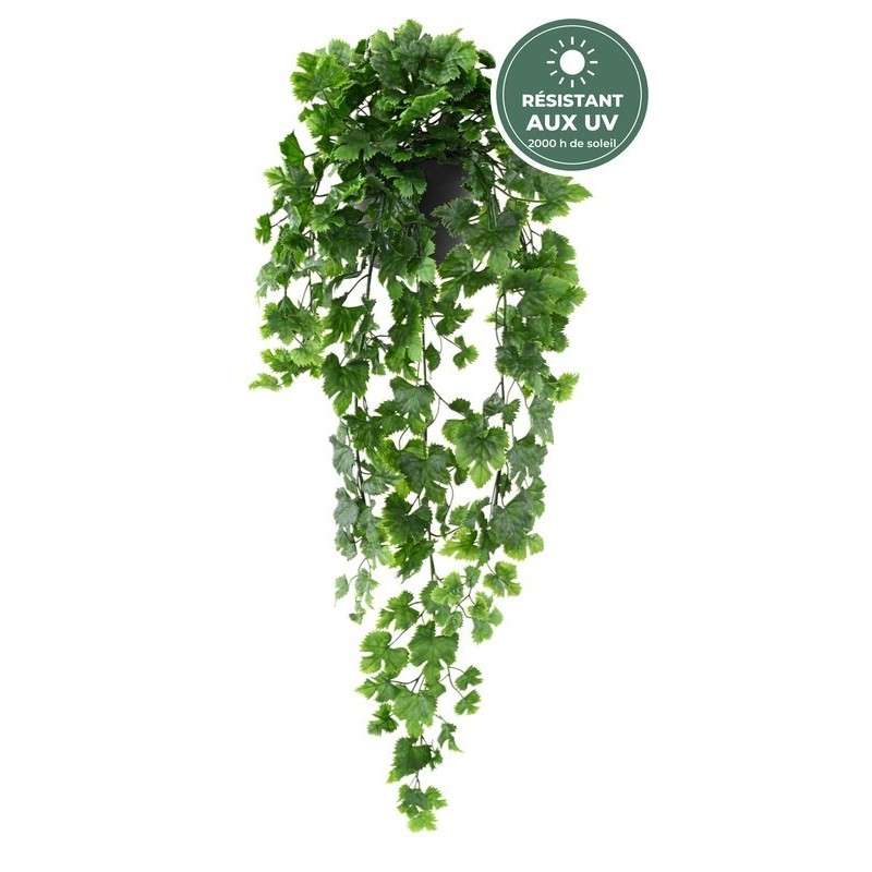 Chute de vigne artificielle verte 68 cm en pot résistante aux UV, grossiste en plantes artificielles