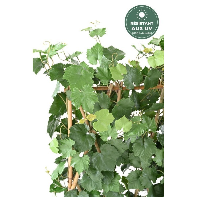 Haie de vigne verte 145 cm, brise-vue traité UV, grossiste en plantes artificielles d'extérieur