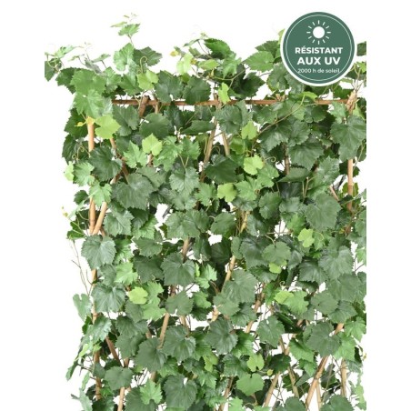 Haie de vigne artificielle 145 cm en cannes de bambou, vente en gros pour terrasses