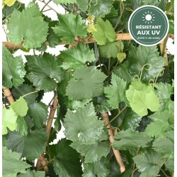 Haie de vigne 145 cm vert sur socle bois, grossiste en brise-vue végétaux