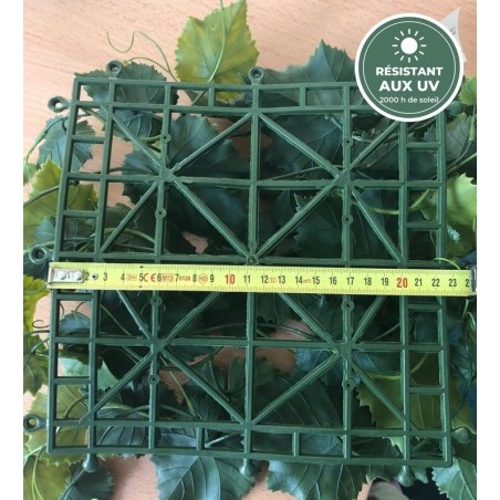 Plaque de vigne verte à 45 feuilles traitée UV, grossiste en feuillage artificiel