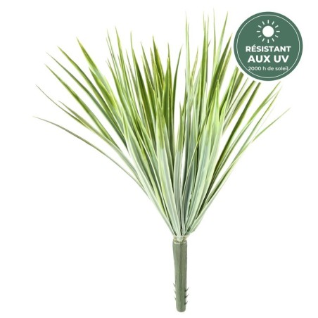 Yucca artificiel vert 35 cm sur piquet résistant aux UV, grossiste en plantes artificielles