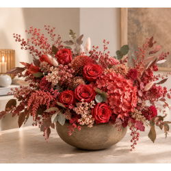 Box fleurs stabilisées rose cerise en gros – Saint-Valentin
