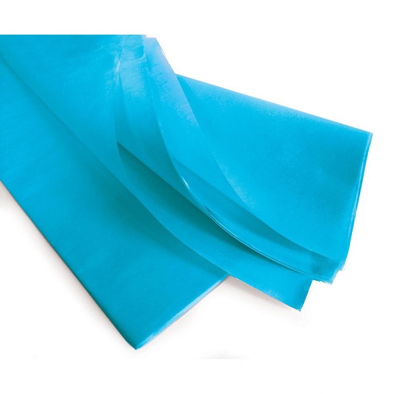 Rame papier de soie Turquoise  - 240 feuilles