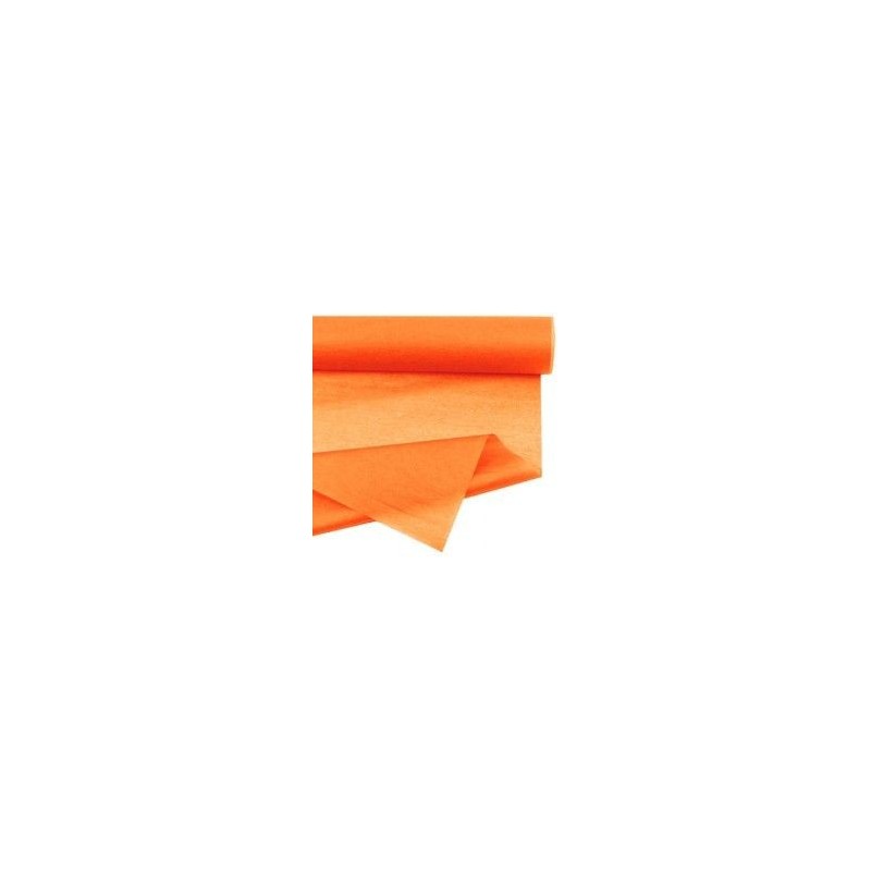 Rouleau de Papier de Soie Uni Orange 0.75x50M