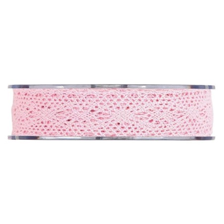 Ruban dentelle  25mm x 8m Rose