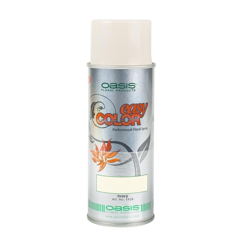 Spray Couleur Ivoire - Bombe de peinture pour Fleurs - Easy Color 400ml Oasis ++