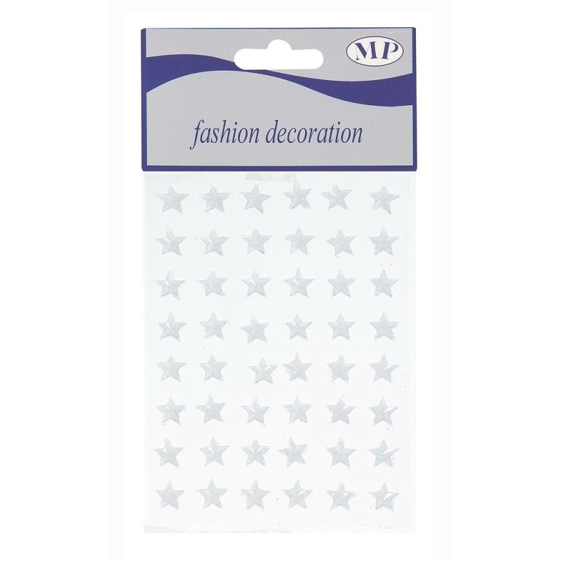 STICKERS ETOILE BRILLANTE x48pcs_12mm_BLANC ++