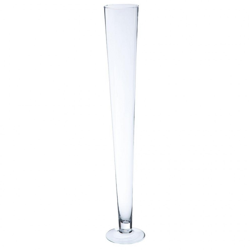 Vase conique Prima H80cm ø14cm Transparent