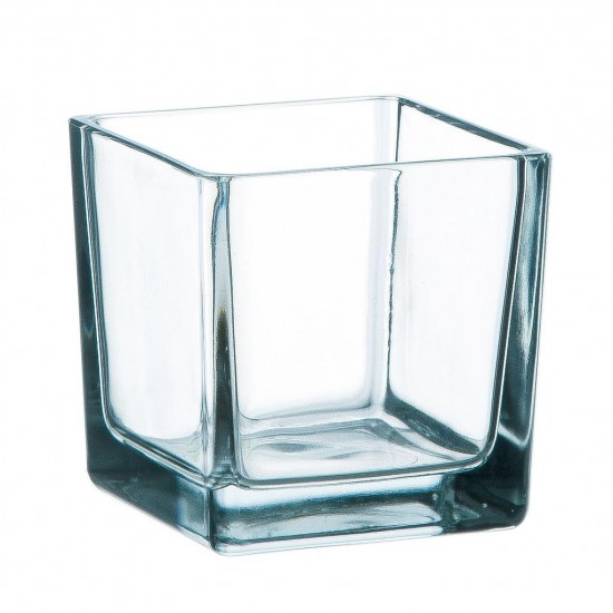 Cube en verre transparent 6x6x6cm