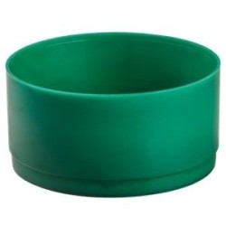 BAC PLASTIQUE ROND VERT x3pièces Diamètre 26cm x H11,5cm ++