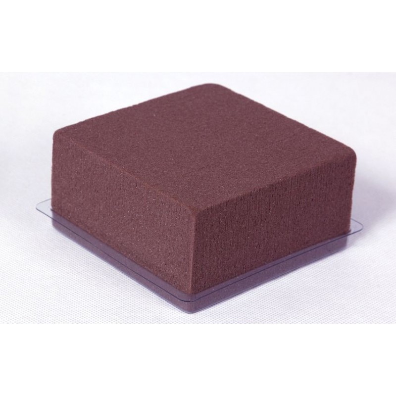 Mousse demi-cube Chocolat avec Base Plastique 10x5cm 2 pièces - Oasis Rainbow