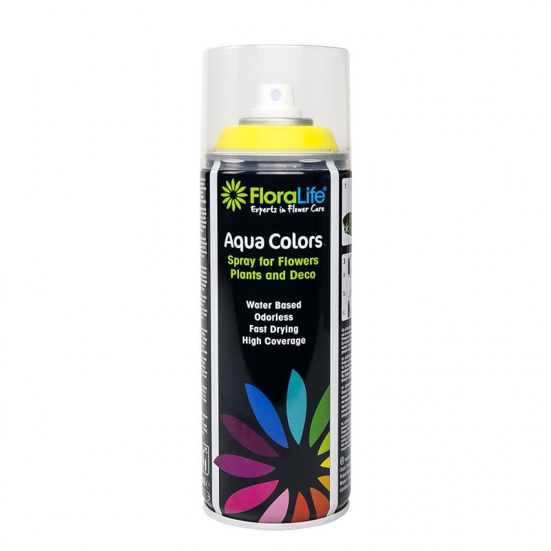 Spray peinture pour fleurs coloris jaune 400 ml