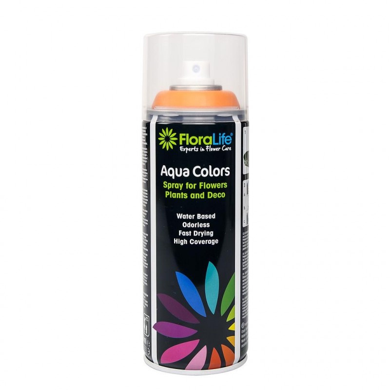 Spray Peinture pour Fleurs - Aqua Colors - Oasis Floralife - Orange 400ml