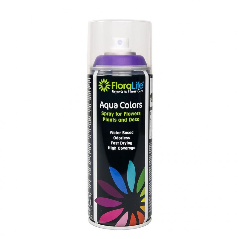 Spray Peinture pour Fleurs - Aqua Colors - Oasis Floralife - Violet 400ml