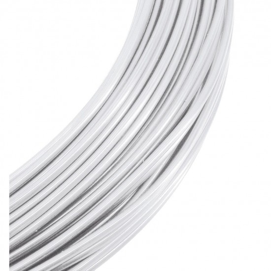 Fil aluminium déco - Blanc 2mm x 60m