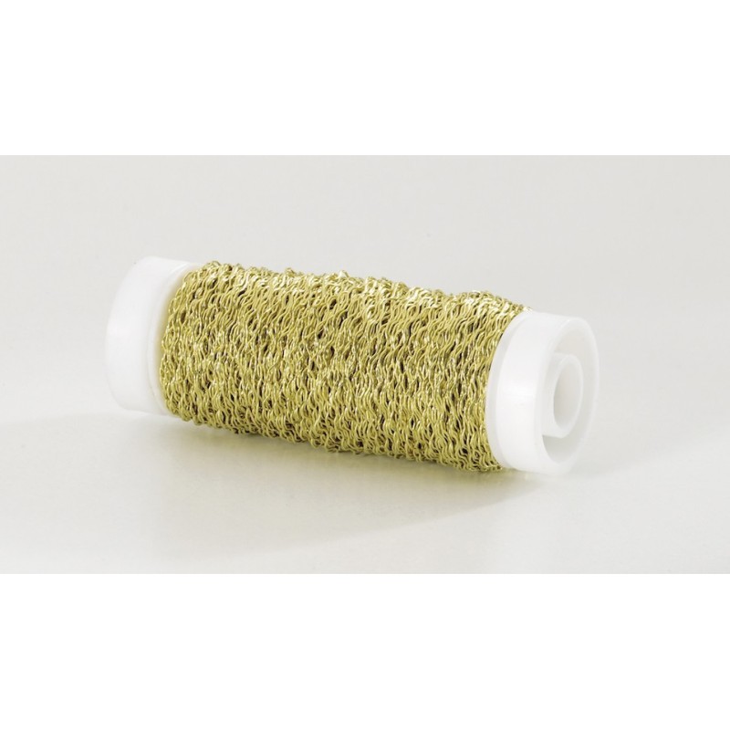 Fil effet Bouillon ZigZag Or Clair 0,3mm x 100g Fil effet Bouillon ZigZag Or Clair 0,3mm x 100g