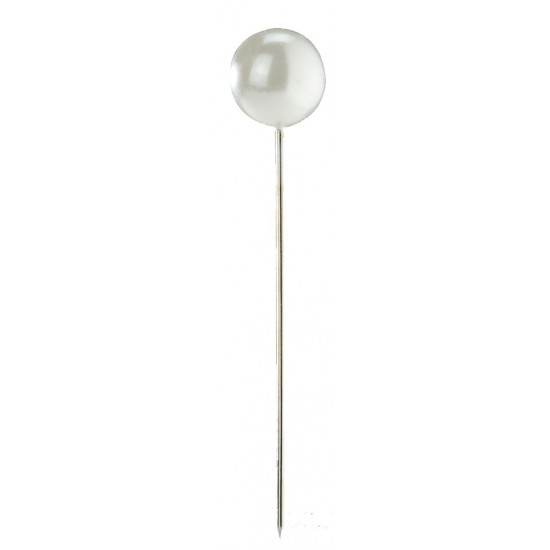 Épingles Perle Blanc 6mm x 65mm - Boite de 100 pièces