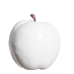 Pomme artificielle blanche ø 13cm