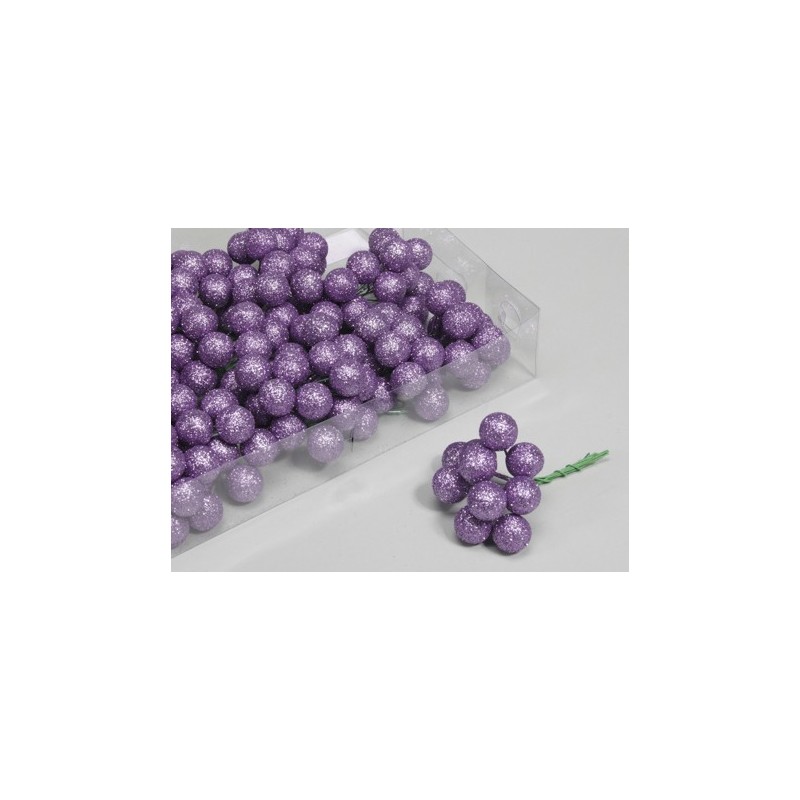 PETITE BOULE BRILLANTE SUR PIC x180pcs_VIOLET_20 mm++