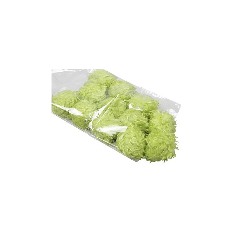 Sachet de 16 Pompons Vert ø 3cm ++ Sachet de 16 Pompons Vert ø 3cm ++