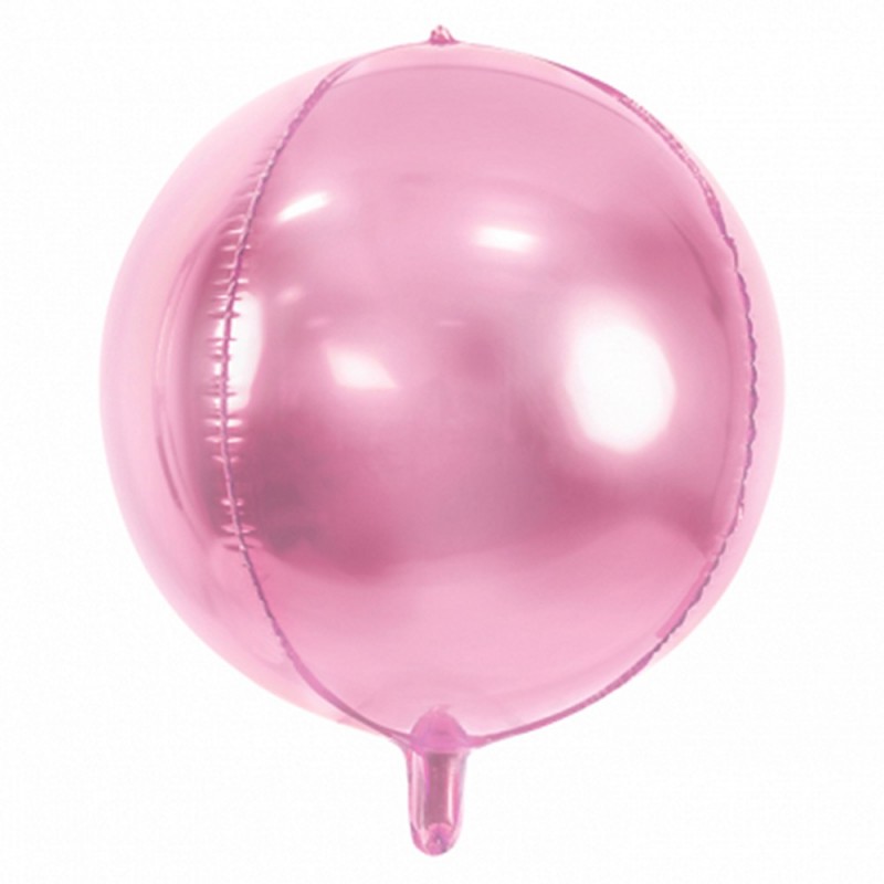 Ballon métallique rond rose 40cm