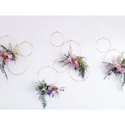 Anneaux en métal Or ø20 et 28cm- Set 2 pièces