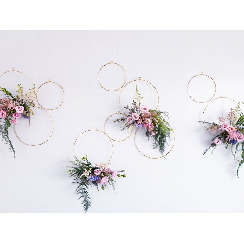 Anneaux en métal Or ø20 et 28cm- Set 2 pièces