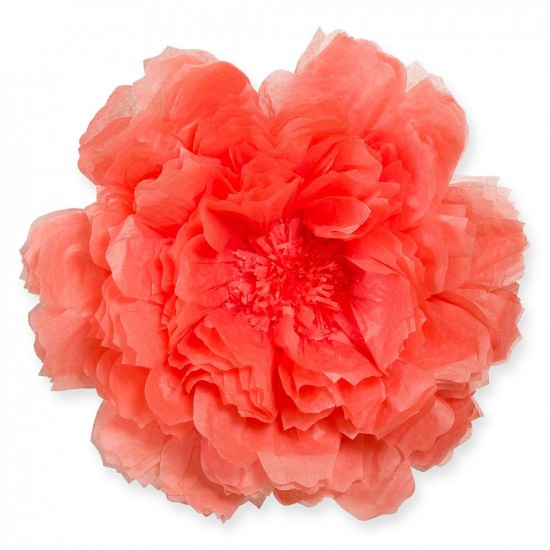 Fleur en papier corail ø30 cm