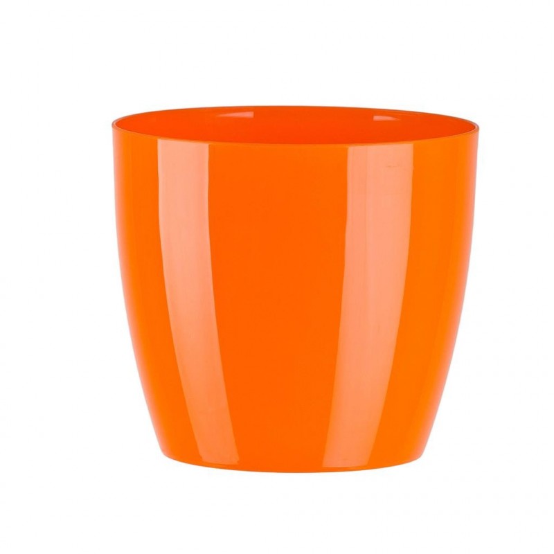 Cache pot en plastique "Aga" couleur orange Ø20cm H18cm