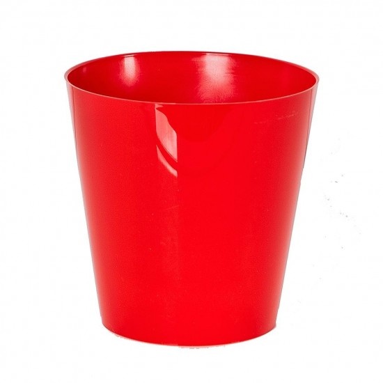 Cache pot en plastique "Simple" couleur rouge Ø21cm H21cm