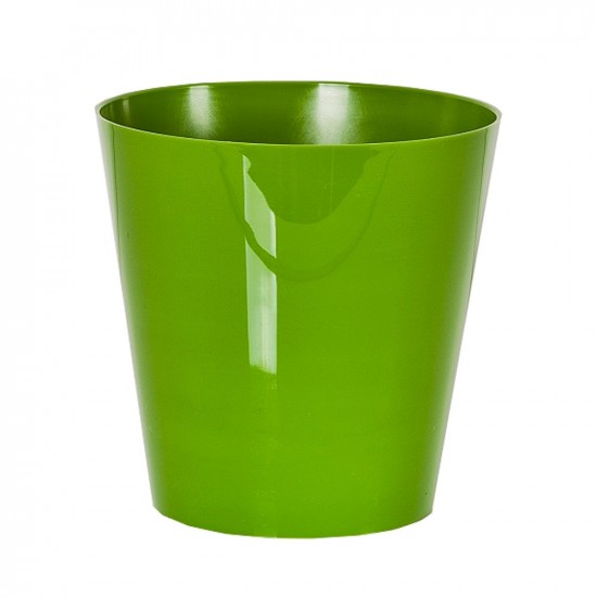 Cache pot en plastique "Simple" couleur vert Ø21cm H21cm