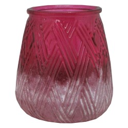 Photophore en verre Violet ø9cm H10cm ++