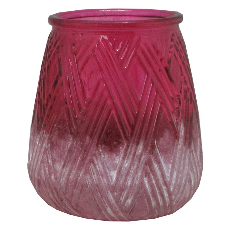 Photophore en verre Violet ø9cm H10cm ++