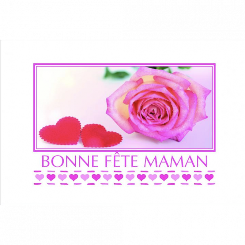 Carte message simple "Bonne fête maman"