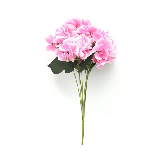 Piquet hortensia artificiel rose 50cm