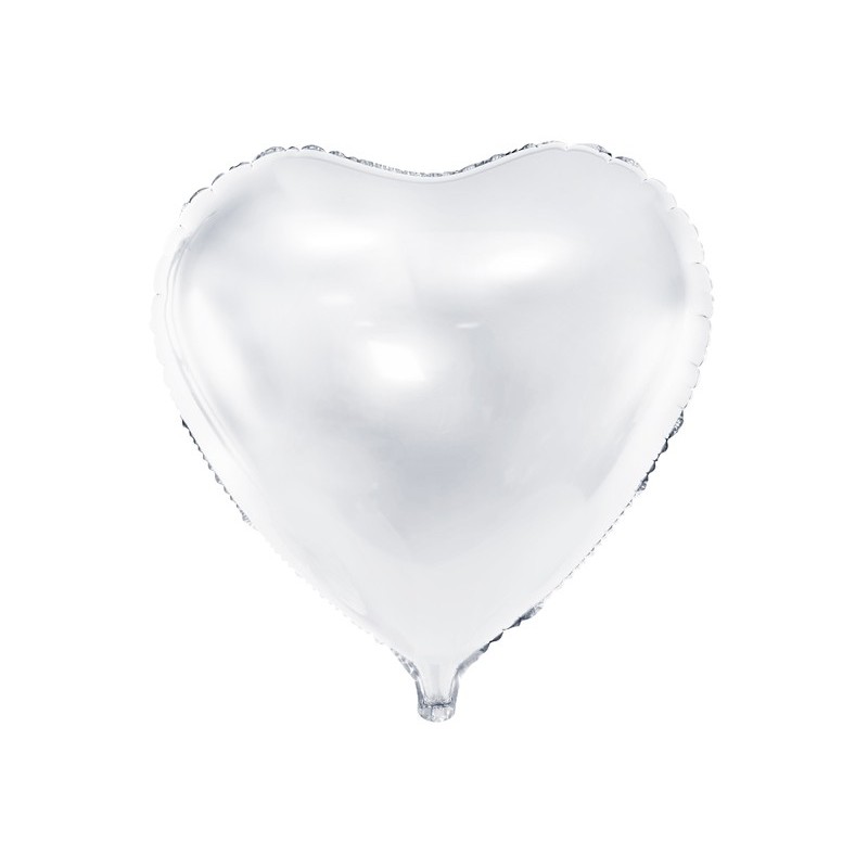 Ballon coeur blanc 61cm