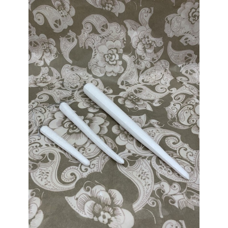 Stalactite en polystyrène en 27cm sachet de 10 pièces ++