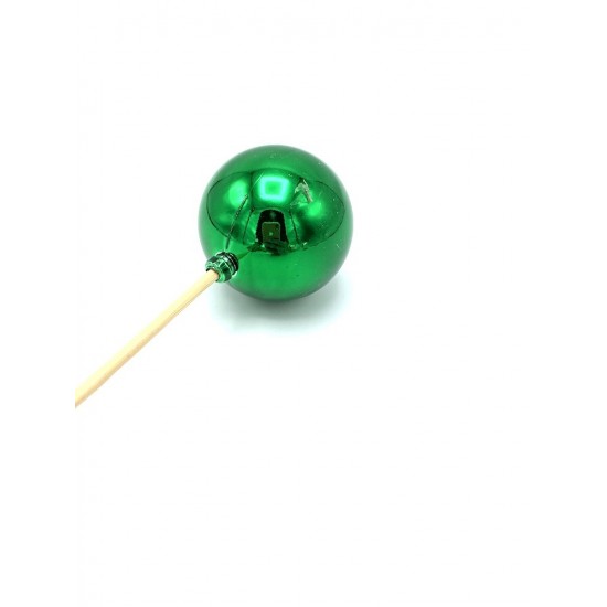 Pic boule de Noël ø6cm H40cm par 12 pièces en vert