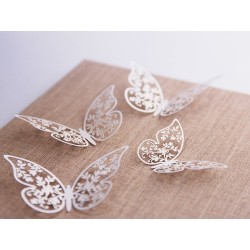 Papillon en papier décoratif 8x5cm  par 10 pièces ++